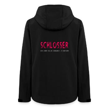 Schlosser Handwerker Design - Frauen Recycelte Softshelljacke von Stanley/Stella - Schwarz - Hinten - AI Model Female 172 light (172cm)