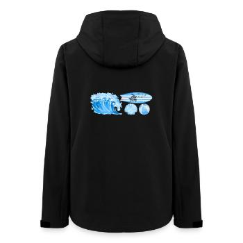 Ocean Vibe - Women’s Recycled Softshell Jacket by Stanley/Stella - black - Back - AI Model Female 172 light (172cm)