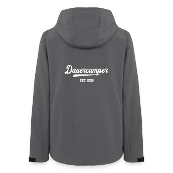 Vacances de camping-car de longue durée 2026 - Veste softshell femme recyclée Stanley/Stella - charbon - Dos - AI Model Female 172 light (172cm)