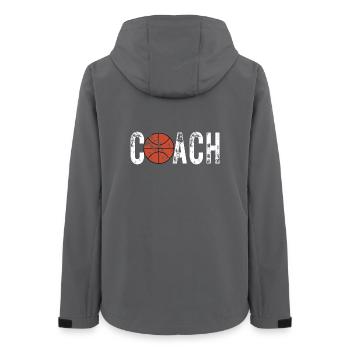 BASKETBALL COACH Design for Men and Women - Women’s Recycled Softshell Jacket by Stanley/Stella - anthracite - Back - AI Model Female 172 light (172cm)