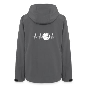 Basketball Streetball Symbol Verein Team Spieler - Frauen Recycelte Softshelljacke von Stanley/Stella - Anthrazit - Hinten - AI Model Female 172 light (172cm)