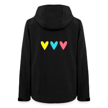 HERZ. VIELEN DANK. GELIEBTE. MEISTER. DANKE HERRIN. - Frauen Recycelte Softshelljacke von Stanley/Stella - Schwarz - Hinten - AI Model Female 172 light (172cm)