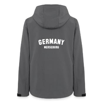 MERSEBURG, Allemagne - Veste softshell femme recyclée Stanley/Stella - charbon - Dos - AI Model Female 172 light (172cm)