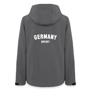 ERFURT - Frauen Recycelte Softshelljacke von Stanley/Stella - Anthrazit - Hinten - AI Model Female 172 light (172cm)