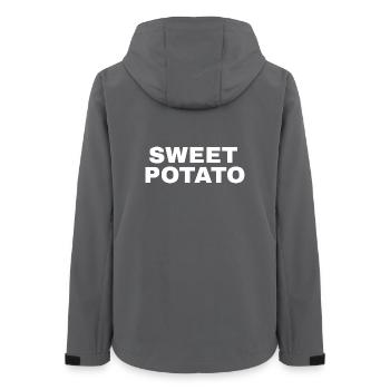 Sweet Potato Grouchy - Frauen Recycelte Softshelljacke von Stanley/Stella - Anthrazit - Hinten - AI Model Female 172 light (172cm)