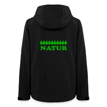 NATUR - Frauen Recycelte Softshelljacke von Stanley/Stella - Schwarz - Hinten - AI Model Female 172 light (172cm)