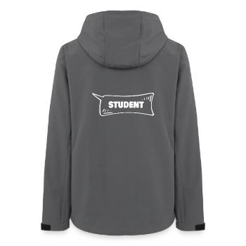 Speech Bubble Student - Women’s Recycled Softshell Jacket by Stanley/Stella - anthracite - Back - AI Model Female 172 light (172cm)