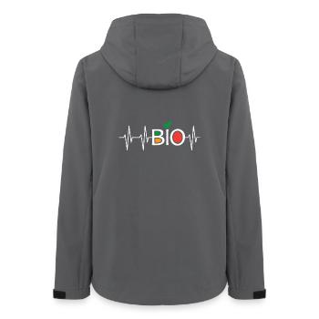 Heartbeat Organic Healthy Green Nutrition Pulse Icône - Veste softshell femme recyclée Stanley/Stella - charbon - Dos - AI Model Female 172 light (172cm)