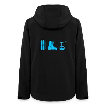 Ski design in blue - Women’s Recycled Softshell Jacket by Stanley/Stella - black - Back - AI Model Female 172 light (172cm)