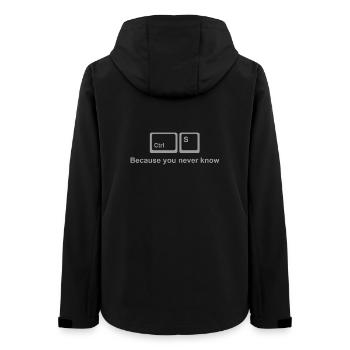 Ctrl S Shirt - Sauvez-le Nerd Humour pour les développeurs - Veste softshell femme recyclée Stanley/Stella - noir - Dos - AI Model Female 172 light (172cm)