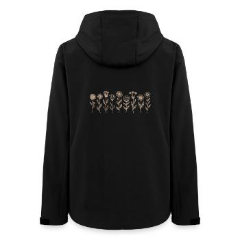 Wildflowers Flowers - Women’s Recycled Softshell Jacket by Stanley/Stella - black - Back - AI Model Female 172 light (172cm)