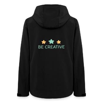 Werden Sie kreativ: Pastel Stars - Frauen Recycelte Softshelljacke von Stanley/Stella - Schwarz - Hinten - AI Model Female 172 light (172cm)