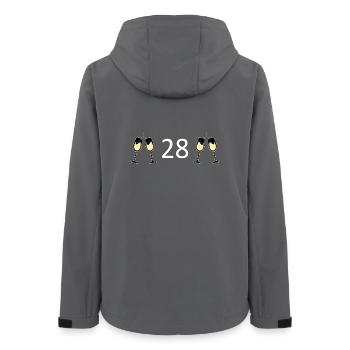 28th Birthday 28 Years Anniversary 28 Years Number 28 - Women’s Recycled Softshell Jacket by Stanley/Stella - anthracite - Back - AI Model Female 172 light (172cm)