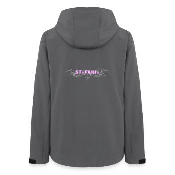 STEFANIE Schriftzug mit Zierlinien - Frauen Recycelte Softshelljacke von Stanley/Stella - Anthrazit - Hinten - AI Model Female 172 light (172cm)