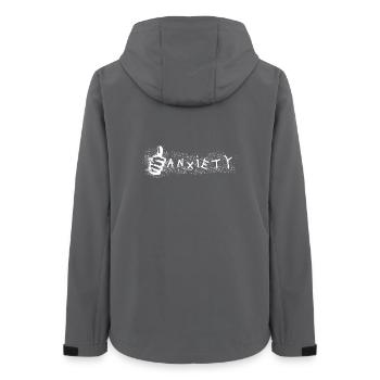 L’anxiété lève le pouce, ironique conception de la santé mentale. - Veste softshell femme recyclée Stanley/Stella - charbon - Dos - AI Model Female 172 light (172cm)