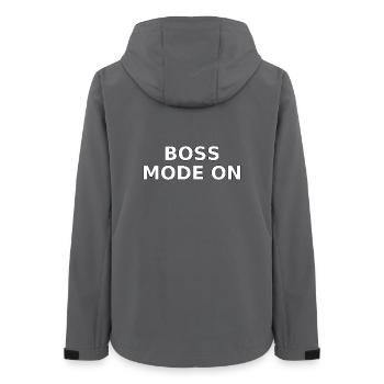 Power Mode On - Women’s Recycled Softshell Jacket by Stanley/Stella - anthracite - Back - AI Model Female 172 light (172cm)
