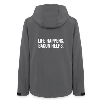 Life Happens Speck hilft - Frauen Recycelte Softshelljacke von Stanley/Stella - Anthrazit - Hinten - AI Model Female 172 light (172cm)