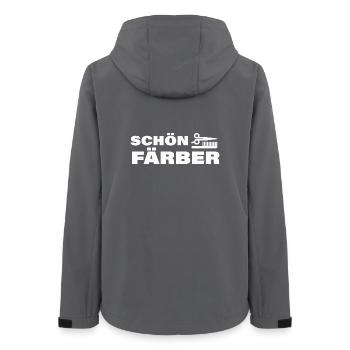 SCHÖNFÄRBER - Frauen Recycelte Softshelljacke von Stanley/Stella - Anthrazit - Hinten - AI Model Female 172 light (172cm)