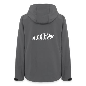 Évolution des sports de combat en silhouette de lutte - Veste softshell femme recyclée Stanley/Stella - charbon - Dos - AI Model Female 172 light (172cm)