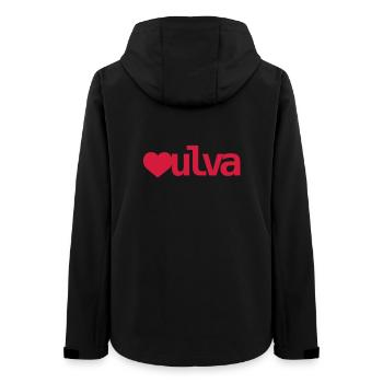 Vulva Herz - Frauen Recycelte Softshelljacke von Stanley/Stella - Schwarz - Hinten - AI Model Female 172 light (172cm)