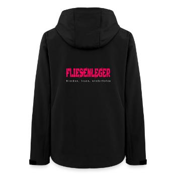 Fliesenleger Design - Frauen Recycelte Softshelljacke von Stanley/Stella - Schwarz - Hinten - AI Model Female 172 light (172cm)