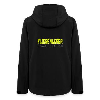 Fliesenleger Design - Frauen Recycelte Softshelljacke von Stanley/Stella - Schwarz - Hinten - AI Model Female 172 light (172cm)
