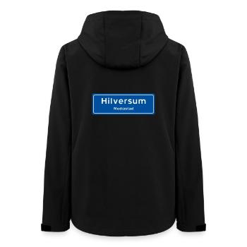 Panneau de nom de lieu Hilversum - Veste softshell femme recyclée Stanley/Stella - noir - Dos - AI Model Female 172 light (172cm)