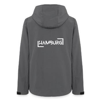 Hamburg - Women’s Recycled Softshell Jacket by Stanley/Stella - anthracite - Back - AI Model Female 172 light (172cm)