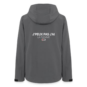 ICH KANN NICHT, ICH BIN FAUL. | Humor - Frauen Recycelte Softshelljacke von Stanley/Stella - Anthrazit - Hinten - AI Model Female 172 light (172cm)