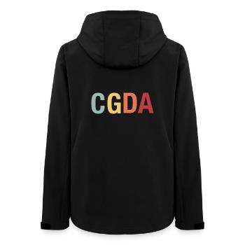 CGDA viola tuning string musician retro - Women’s Recycled Softshell Jacket by Stanley/Stella - black - Back - AI Model Female 172 light (172cm)