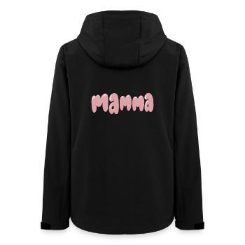 Skulkulissige Mama Verspielter Stil Pink - Frauen Recycelte Softshelljacke von Stanley/Stella - Schwarz - Hinten - AI Model Female 172 light (172cm)
