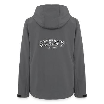 Gent gegründet 1996 - Frauen Recycelte Softshelljacke von Stanley/Stella - Anthrazit - Hinten - AI Model Female 172 light (172cm)