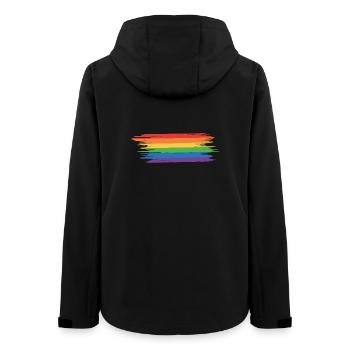 Rainbow Flag Rainbow Gift Idea - Women’s Recycled Softshell Jacket by Stanley/Stella - black - Back - AI Model Female 172 light (172cm)
