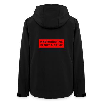masturbating is not a crime - Women’s Recycled Softshell Jacket by Stanley/Stella - black - Back - AI Model Female 172 light (172cm)