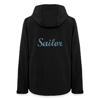 Sailor Segel Segeln Segler - Frauen Recycelte Softshelljacke von Stanley/Stella - Schwarz - Hinten - AI Model Female 172 light (172cm)