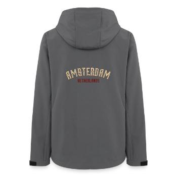 Amsterdam Arch Vintage NL - Frauen Recycelte Softshelljacke von Stanley/Stella - Anthrazit - Hinten - AI Model Female 172 light (172cm)