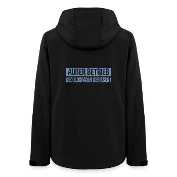 ausser betrieb geduldsfaden gerissen - Frauen Recycelte Softshelljacke von Stanley/Stella - Schwarz - Hinten - AI Model Female 172 light (172cm)
