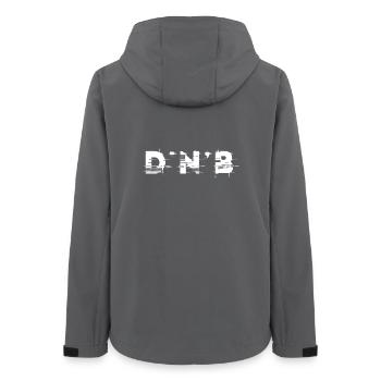 DnB Design Glitch, für DJ EDM Techno House - Frauen Recycelte Softshelljacke von Stanley/Stella - Anthrazit - Hinten - AI Model Female 172 light (172cm)