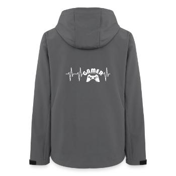 Herzschlag Controller Symbol puls gamer gaming - Frauen Recycelte Softshelljacke von Stanley/Stella - Anthrazit - Hinten - AI Model Female 172 light (172cm)