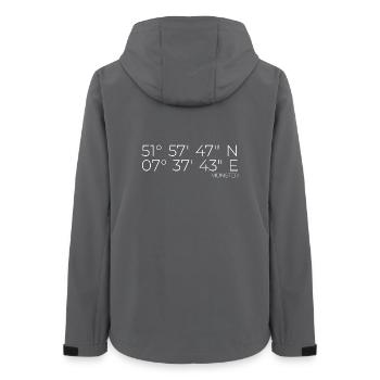 Coordinates Münster - Women’s Recycled Softshell Jacket by Stanley/Stella - anthracite - Back - AI Model Female 172 light (172cm)
