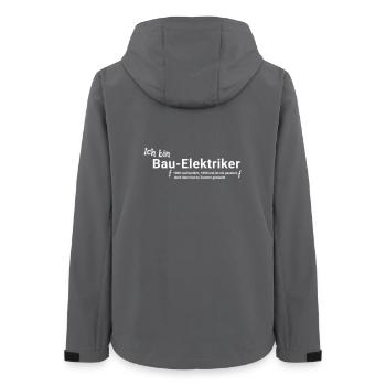 Bau - Elektriker mit Spruch - Frauen Recycelte Softshelljacke von Stanley/Stella - Anthrazit - Hinten - AI Model Female 172 light (172cm)