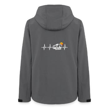 Regular bus heartbeat bus driver school bus bus - Women’s Recycled Softshell Jacket by Stanley/Stella - anthracite - Back - AI Model Female 172 light (172cm)