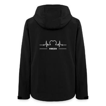 Maurerin Herzschlag Herz Maurer Maurerei Beruf - Frauen Recycelte Softshelljacke von Stanley/Stella - Schwarz - Hinten - AI Model Female 172 light (172cm)
