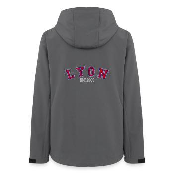 Lyon Est. 2005 - Frauen Recycelte Softshelljacke von Stanley/Stella - Anthrazit - Hinten - AI Model Female 172 light (172cm)