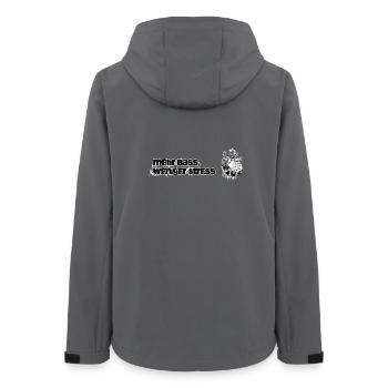 More bass, less stress - Women’s Recycled Softshell Jacket by Stanley/Stella - anthracite - Back - AI Model Female 172 light (172cm)