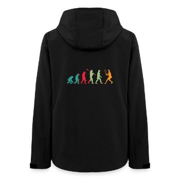 Evolution Tennis Geschenk - Frauen Recycelte Softshelljacke von Stanley/Stella - Schwarz - Hinten - AI Model Female 172 light (172cm)
