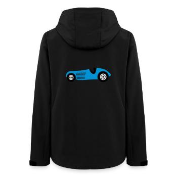 race car - Women’s Recycled Softshell Jacket by Stanley/Stella - black - Back - AI Model Female 172 light (172cm)