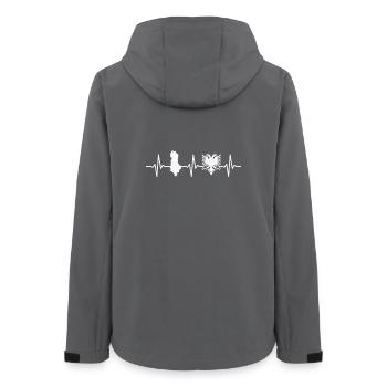 Albanie Battement de cœur Aigle albanais - Veste softshell femme recyclée Stanley/Stella - charbon - Dos - AI Model Female 172 light (172cm)