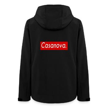 casanova - Frauen Recycelte Softshelljacke von Stanley/Stella - Schwarz - Hinten - AI Model Female 172 light (172cm)
