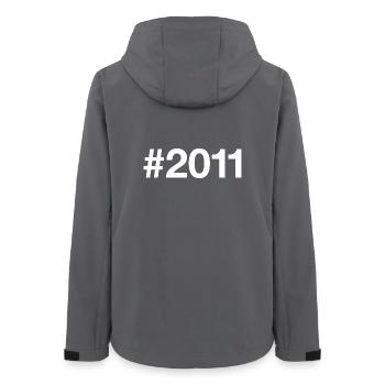 2011 Hashtag 15 Years 15th Birthday - Women’s Recycled Softshell Jacket by Stanley/Stella - anthracite - Back - AI Model Female 172 light (172cm)